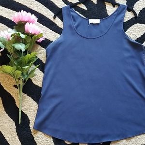 Navy blue blouse tank top large